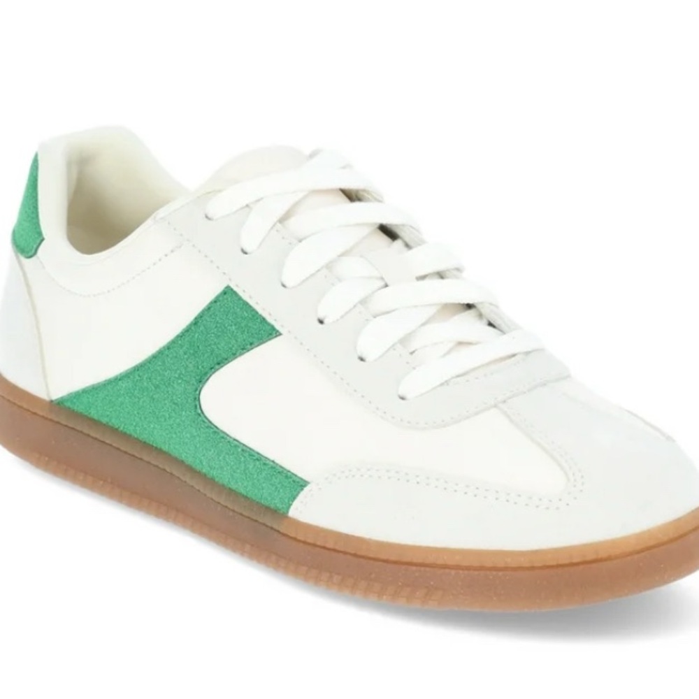 White and Green Casual Sneakers